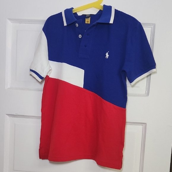 Ralph Lauren Kids Tri-Color Polo - Blue, Red, White - Picture 1 of 4